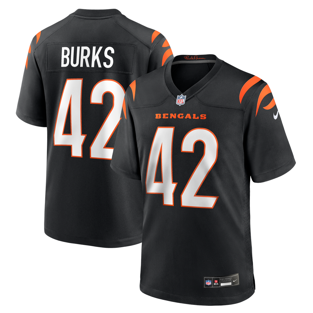 Oren Burks Cincinnati Bengals Nike Team Game Jersey -  Black