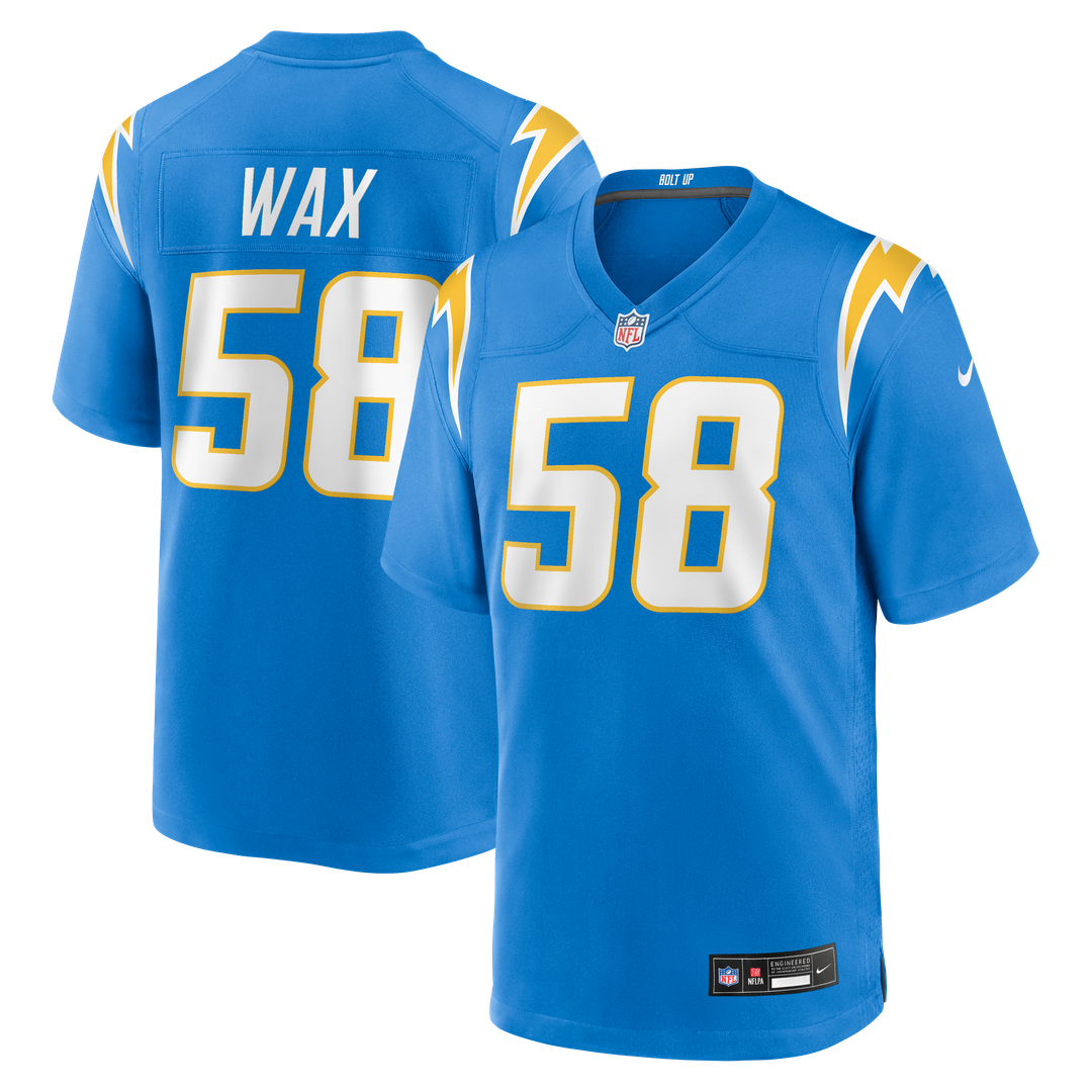Marlowe Wax Los Angeles Chargers Nike Team Game Jersey -  Powder Blue