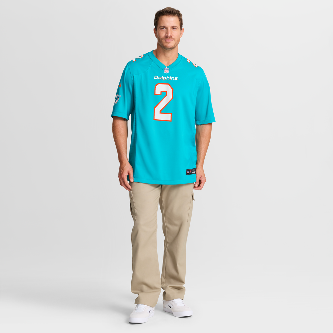 Bradley Chubb Miami Dolphins Nike Game Player Jersey - Aqua