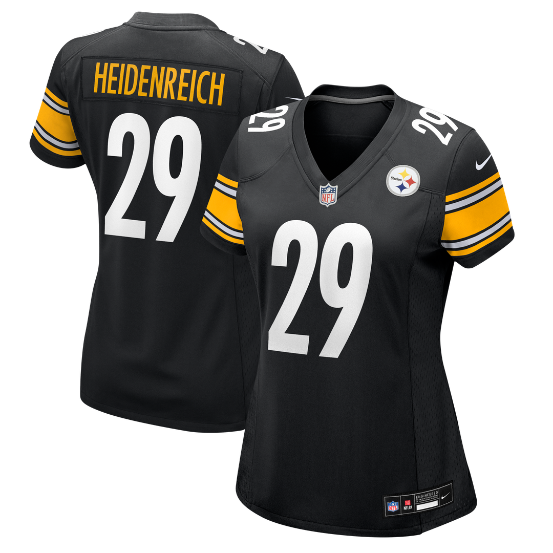 Eli Heidenreich Pittsburgh Steelers Nike Women's Team Game Jersey -  Black
