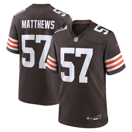 Clay Matthews Cleveland Browns Nike Game Retired Player Jersey - Brown
