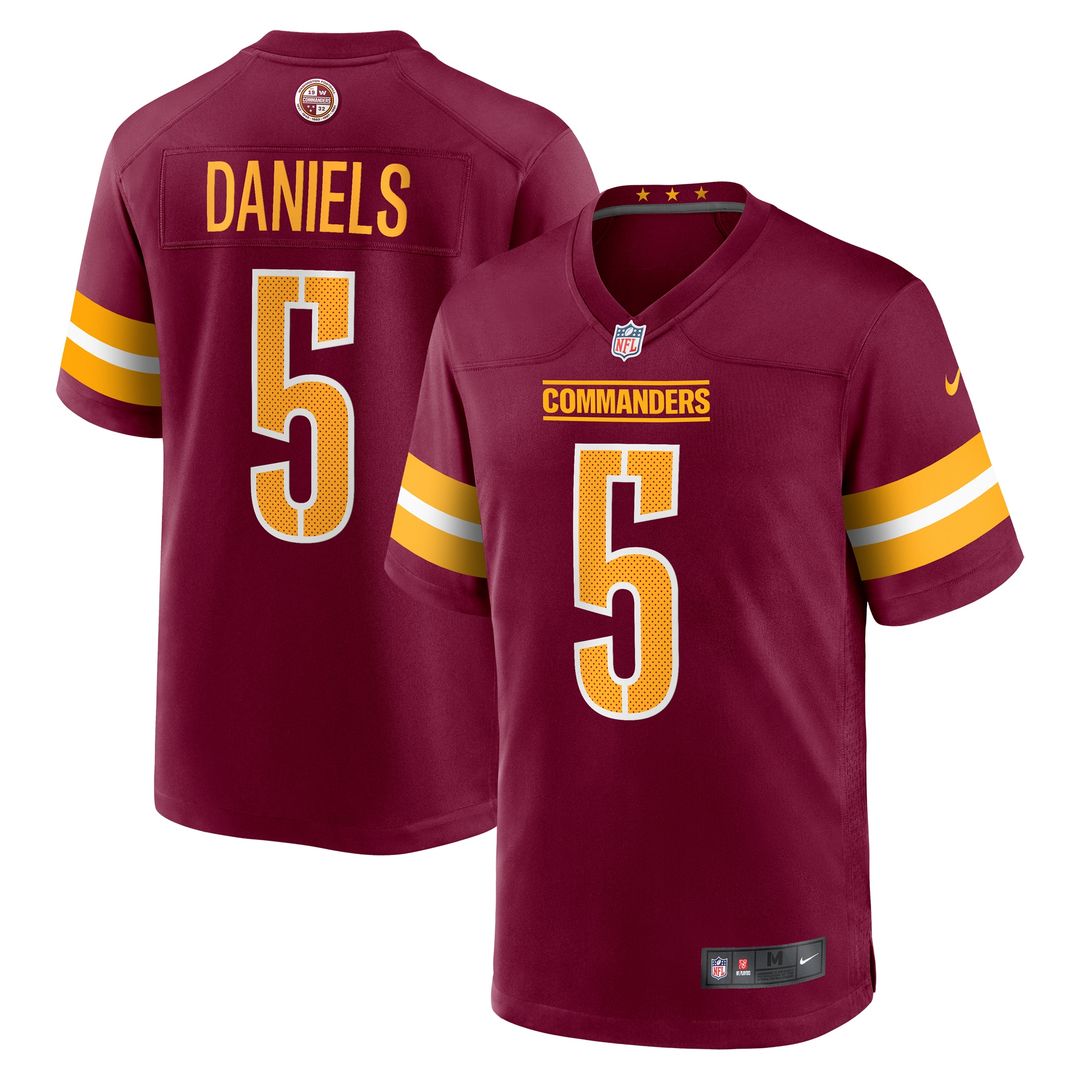Jayden Daniels Washington Commanders Nike Alternate Game Player Jersey - Black