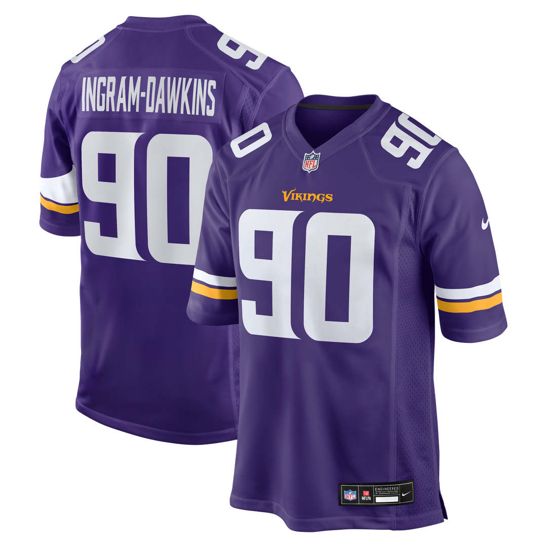 Tyrion Ingram-Dawkins Minnesota Vikings Nike Team Game Jersey -  Purple