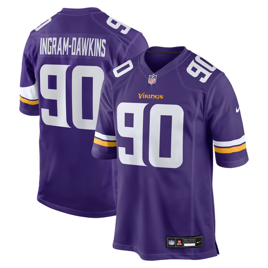 Tyrion Ingram-Dawkins Minnesota Vikings Nike Team Game Jersey -  Purple