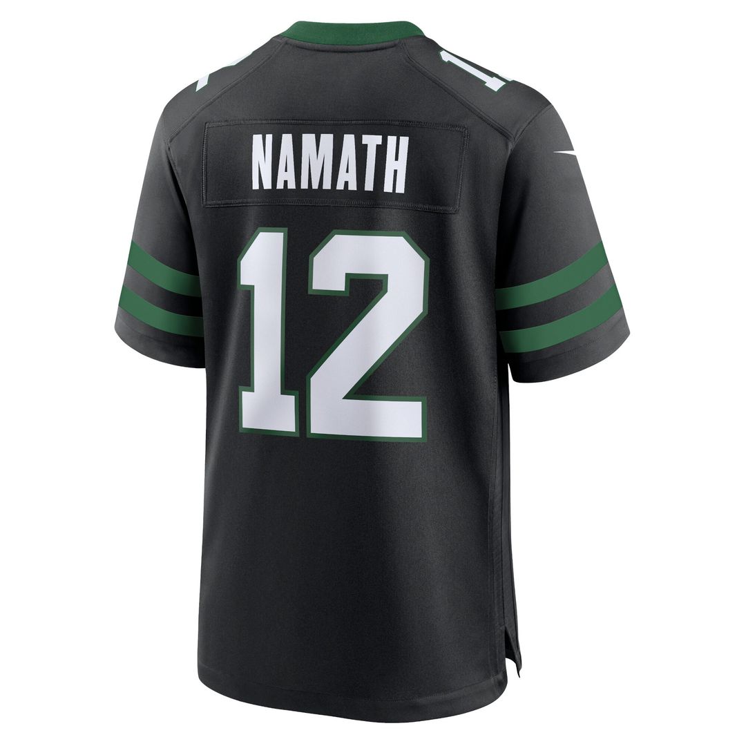 Joe Namath New York Jets Nike Alternate Retired Player Game Jersey - Legacy Black