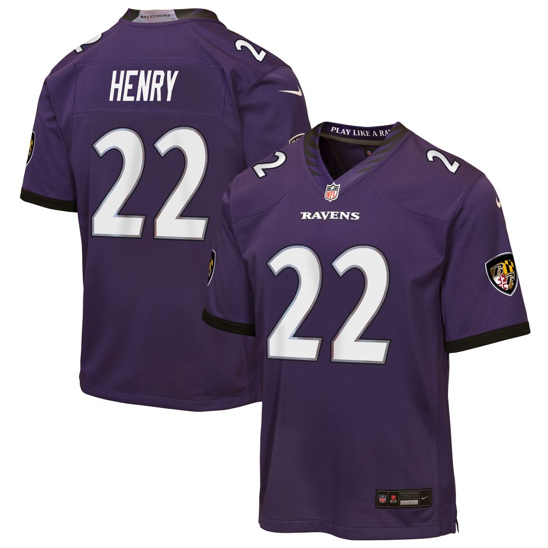 Derrick Henry Baltimore Ravens Nike Youth Game Jersey - Purple