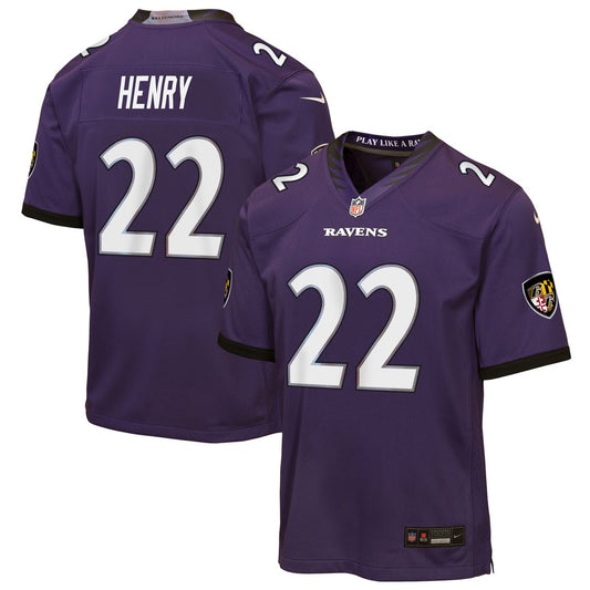 Derrick Henry Baltimore Ravens Nike Youth Game Jersey - Purple