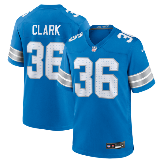 Chuck Clark Detroit Lions Nike Team Game Jersey - Blue