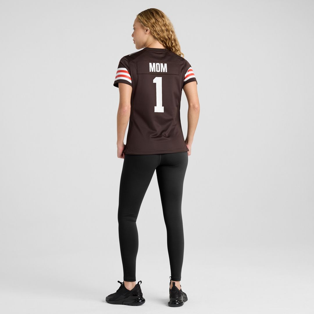 Number 1 Mom Cleveland Browns Nike Women's Game Jersey - Brown