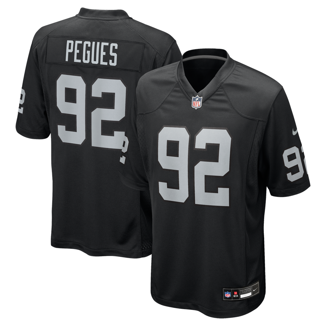 JJ Pegues Las Vegas Raiders Nike Team Game Jersey -  Black