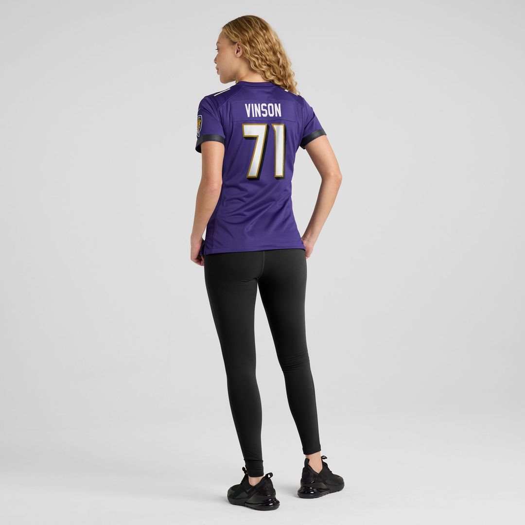 Carson Vinson Baltimore Ravens Nike Women's Team Game Jersey -  Purple