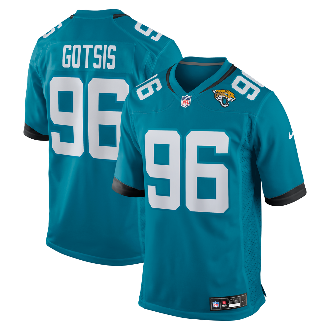 Adam Gotsis Jacksonville Jaguars Nike Game Jersey - Teal