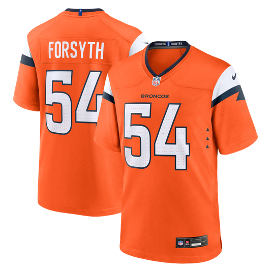 Alex Forsyth Denver Broncos Nike Team Game Jersey -  Orange