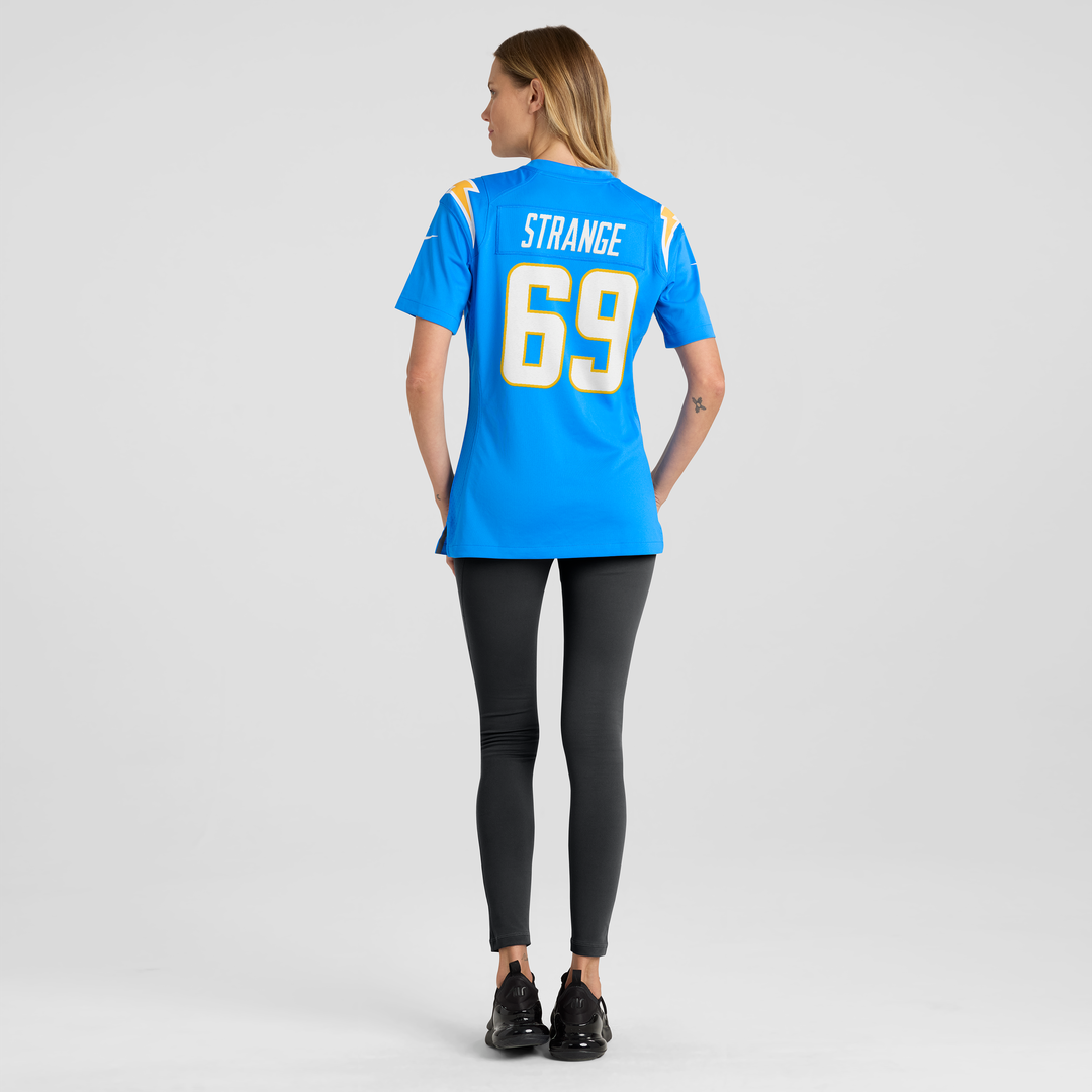 Cole Strange Los Angeles Chargers Nike Women's Team Game Jersey -  Powder Blue