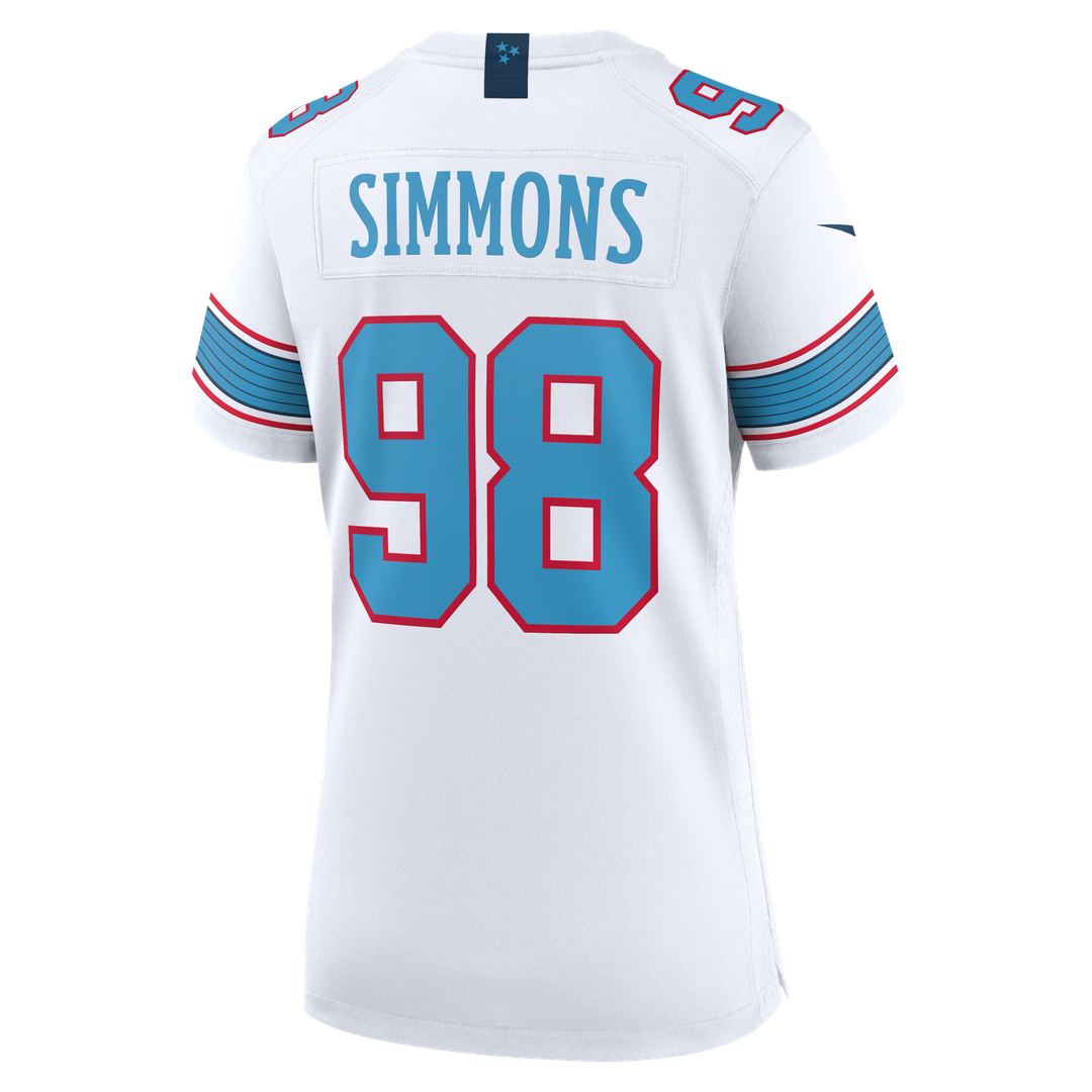 Jeffery Simmons Tennessee Titans Nike Women's Game Jersey - Light Blue