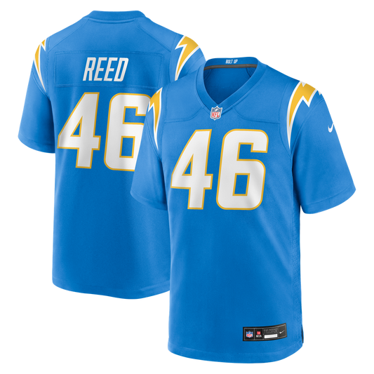 Nikko Reed Los Angeles Chargers Nike Team Game Jersey -  Powder Blue