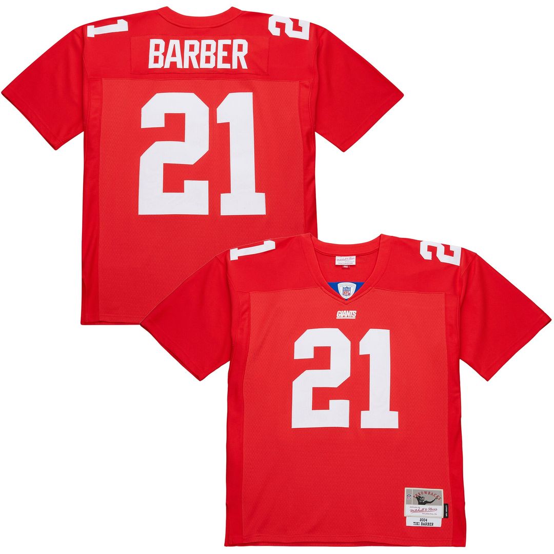 Tiki Barber New York Giants Mitchell & Ness 2004 Legacy Replica Jersey - Red