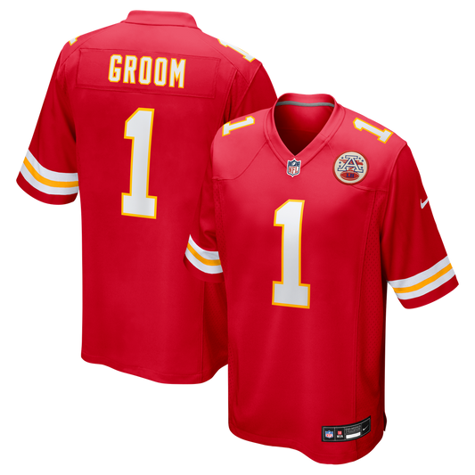 Number 1 Groom Kansas City Chiefs Nike Game Jersey - Red