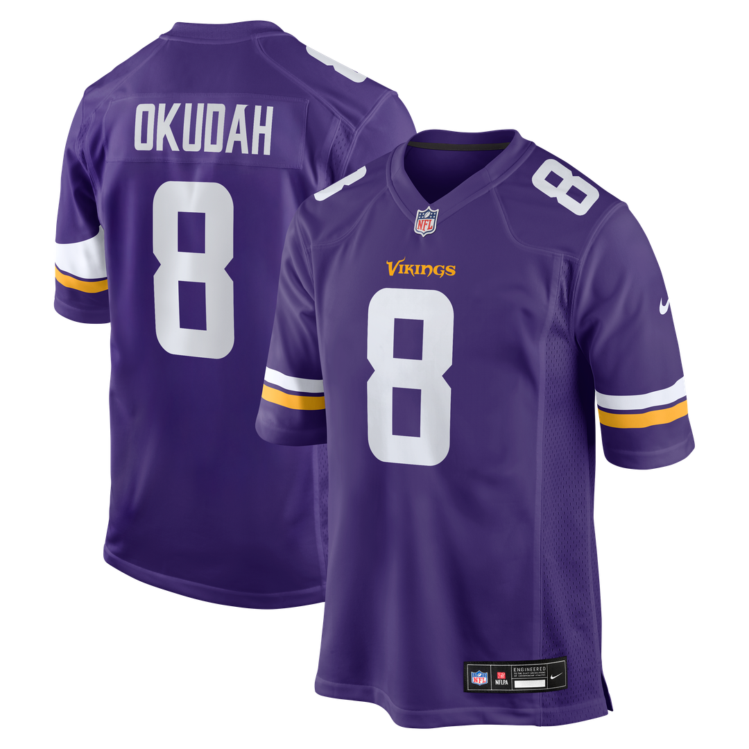 Jeff Okudah Minnesota Vikings Nike Team Game Jersey -  Purple