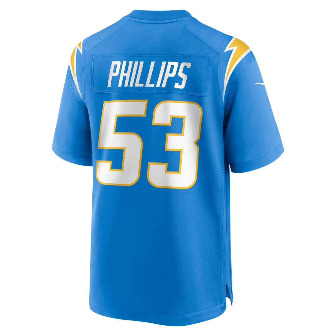 Del'Shawn Phillips Los Angeles Chargers Nike Team Game Jersey -  Powder Blue