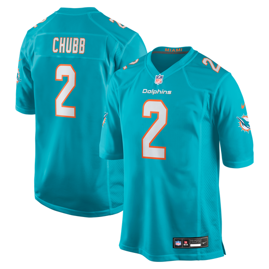 Bradley Chubb Miami Dolphins Nike Game Player Jersey - Aqua