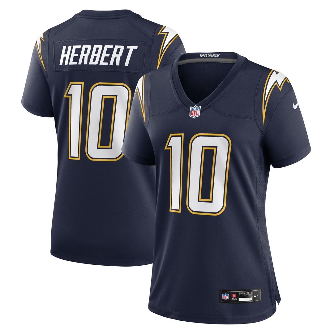 Justin Herbert Los Angeles Chargers Nike Women's Alternate Charger Power Game Jersey - Gold