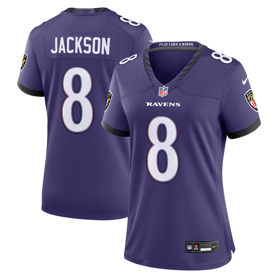 Lamar Jackson Baltimore Ravens Nike Women's Team Game Jersey - Purple