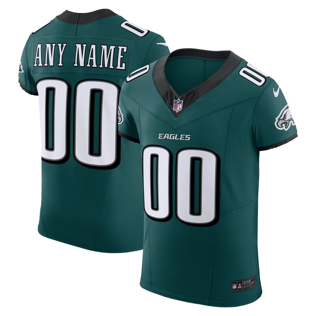 Philadelphia Eagles Nike Alternate Vapor F.U.S.E. Elite Custom Jersey -  Black