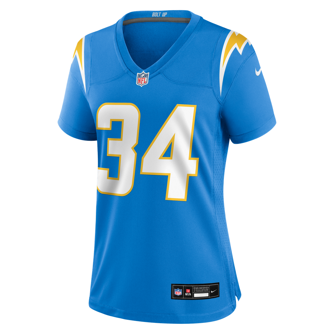 Keaton Mitchell Los Angeles Chargers Nike Women's Team Game Jersey -  Powder Blue