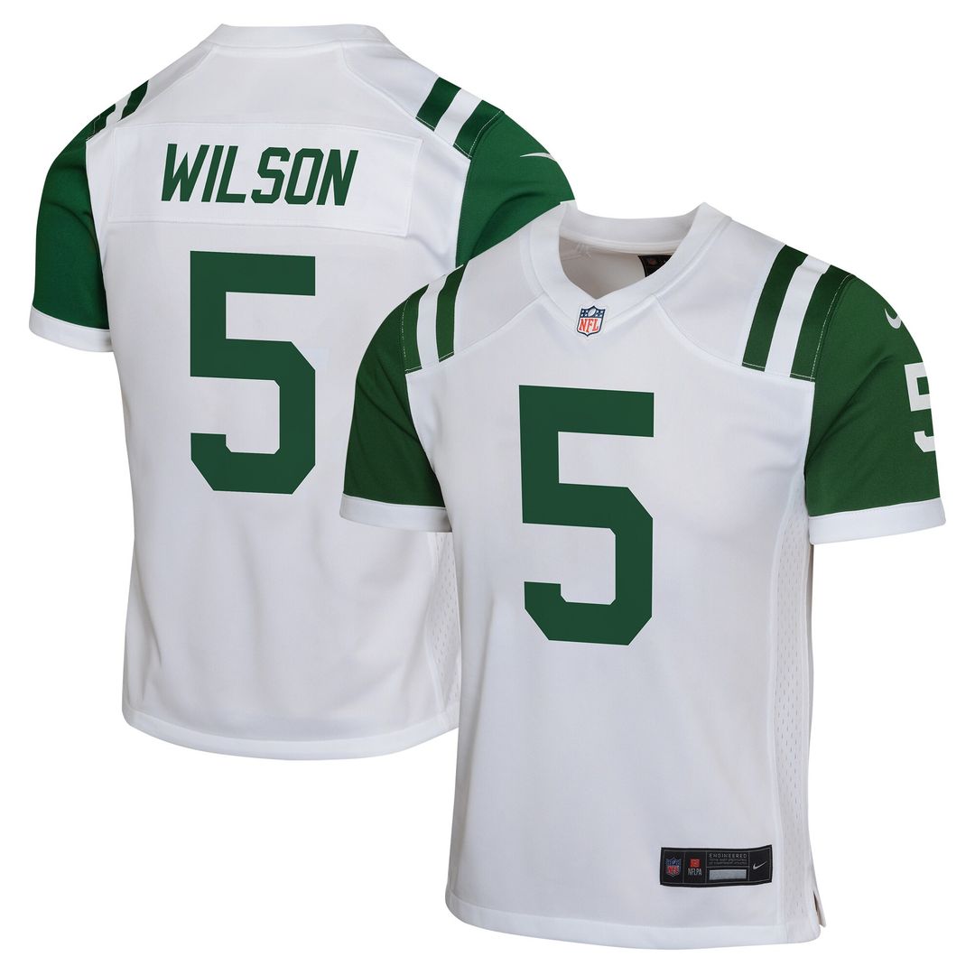 Garrett Wilson New York Jets Nike Youth Game Jersey - White