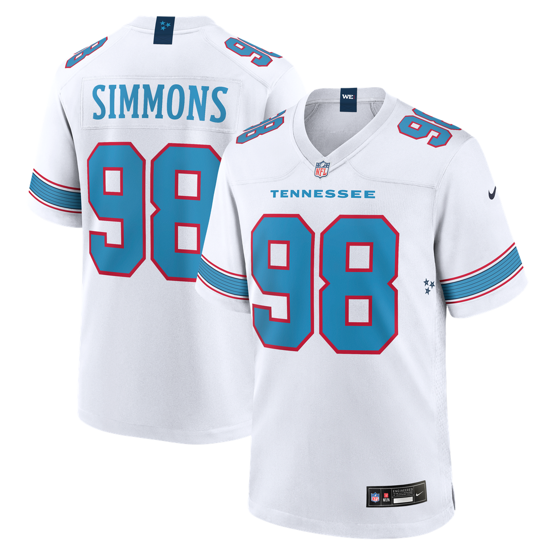 Jeffery Simmons Tennessee Titans Nike Game Jersey - White