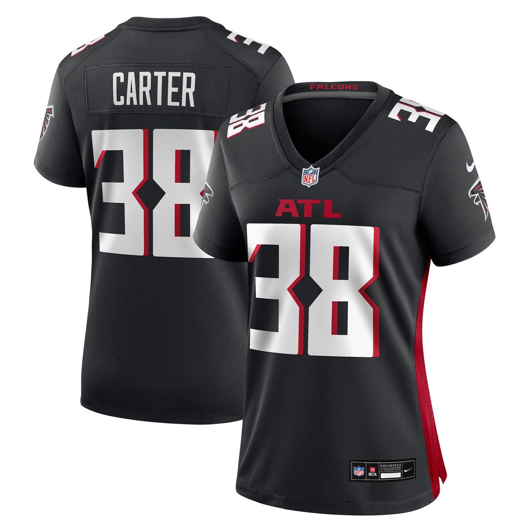 Nathan Carter Atlanta Falcons Nike Women's Team Game Jersey -  Black