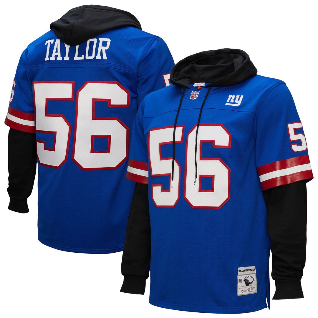 Lawrence Taylor New York Giants Mitchell & Ness Player Name & Number Hoodie Legacy Jersey - Royal