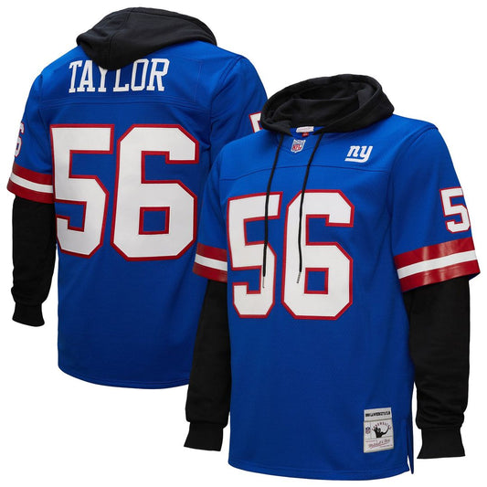 Lawrence Taylor New York Giants Mitchell & Ness Player Name & Number Hoodie Legacy Jersey - Royal