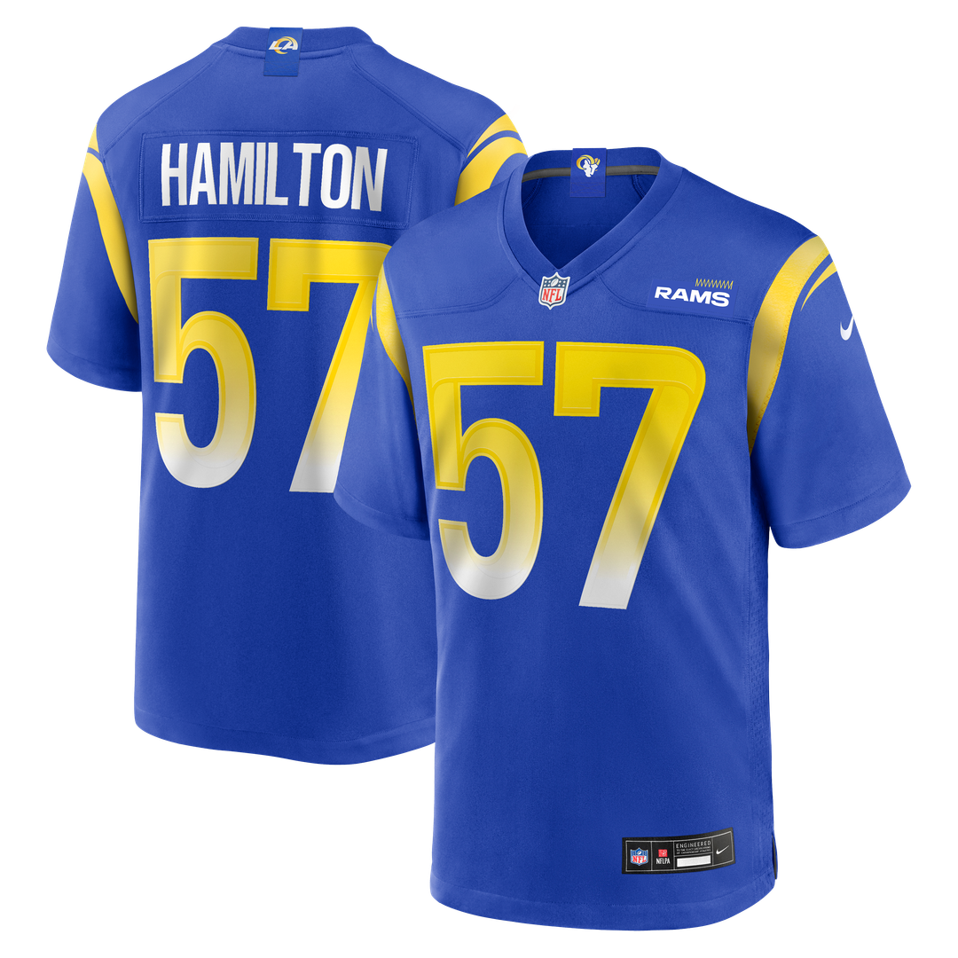 Ty Hamilton Los Angeles Rams Nike Team Game Jersey -  Royal