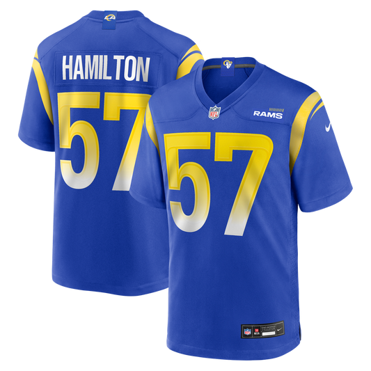 Ty Hamilton Los Angeles Rams Nike Team Game Jersey -  Royal