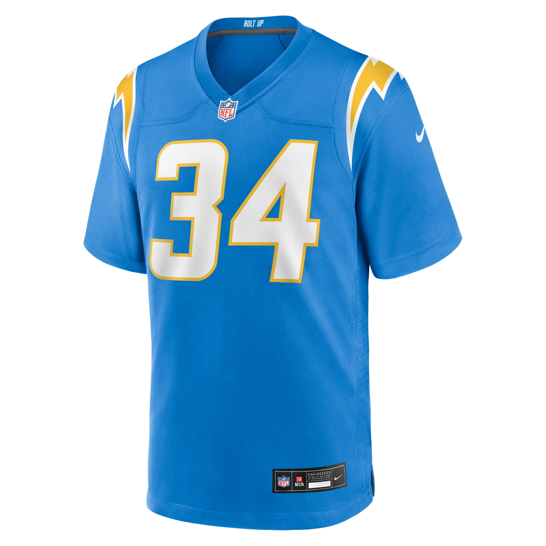 Keaton Mitchell Los Angeles Chargers Nike Team Game Jersey -  Powder Blue