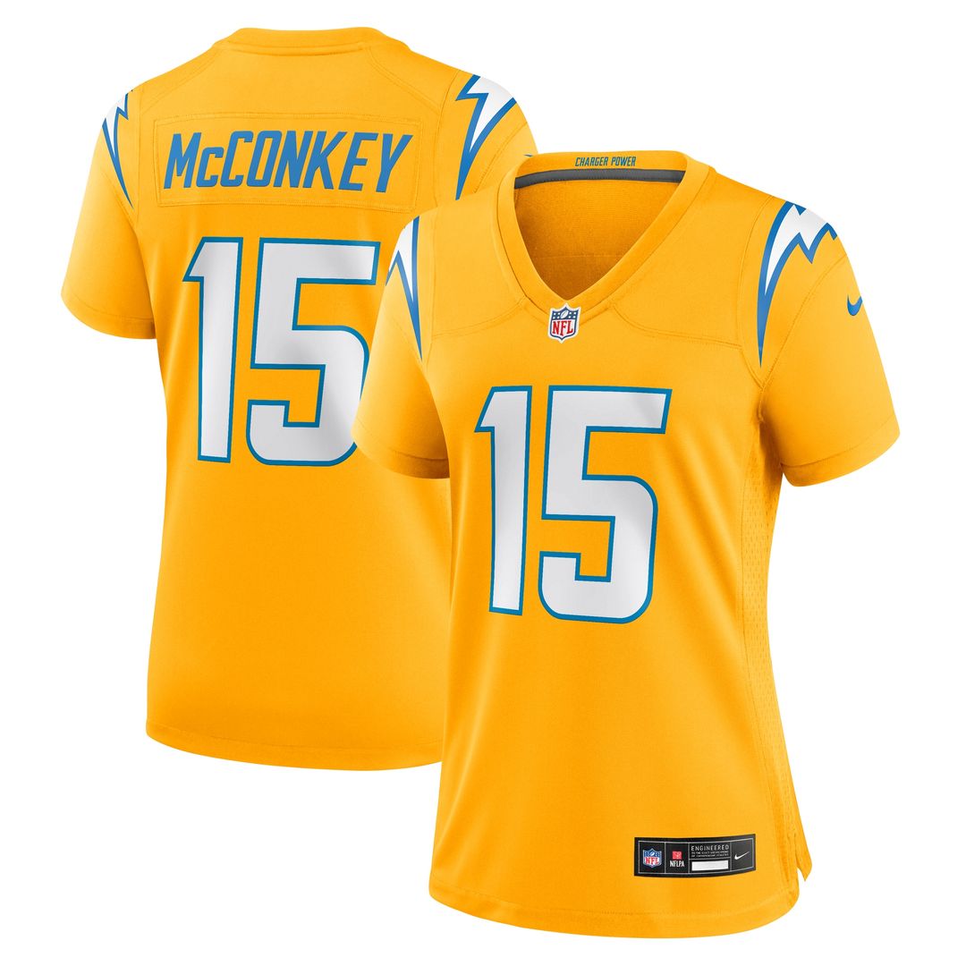 Ladd McConkey Los Angeles Chargers Nike Women's  Game Jersey -  Powder Blue