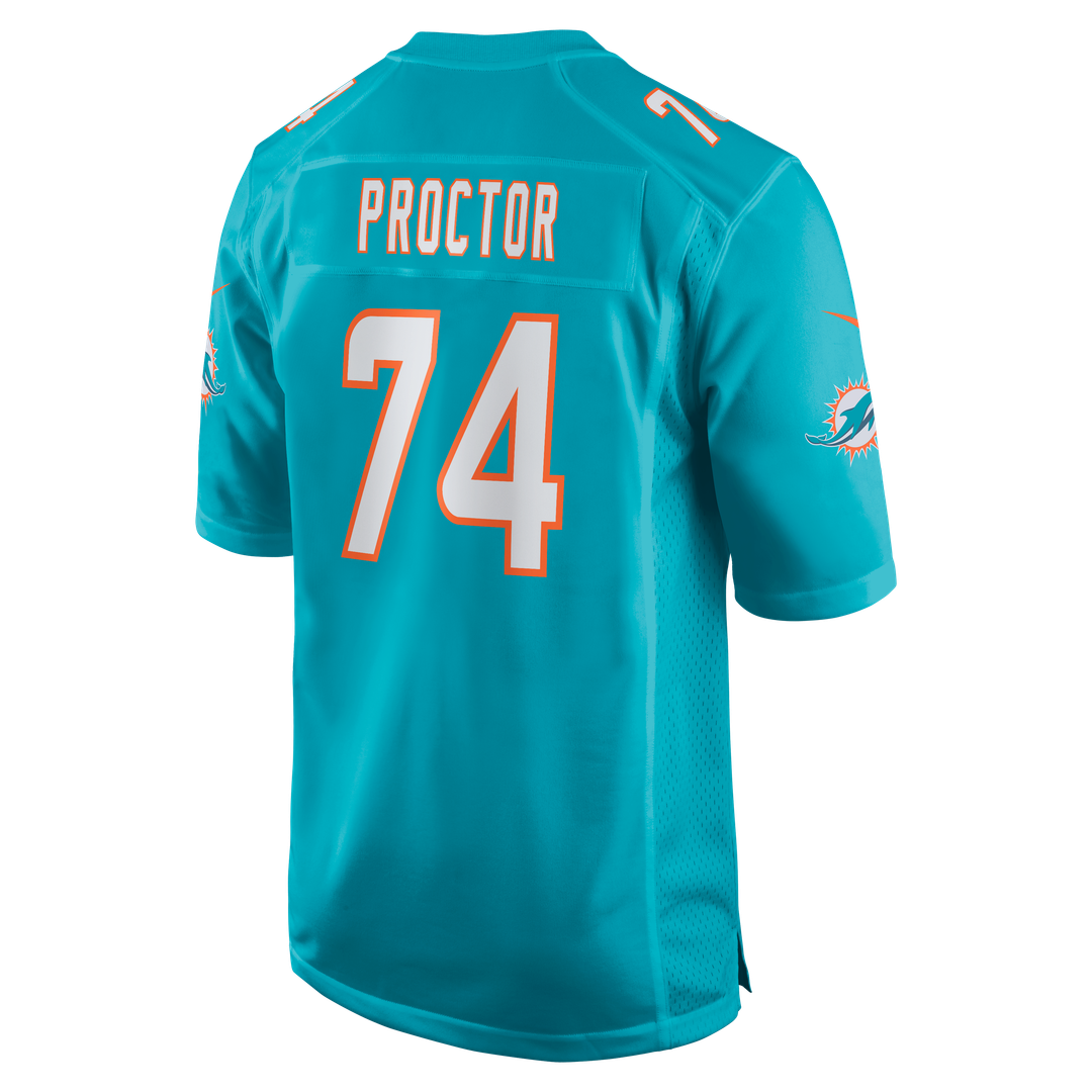 Kayden ProctorMiami Dolphins Nike 2026 NFL Draft First Round Pick No. 12 Team Game Jersey - Aqua