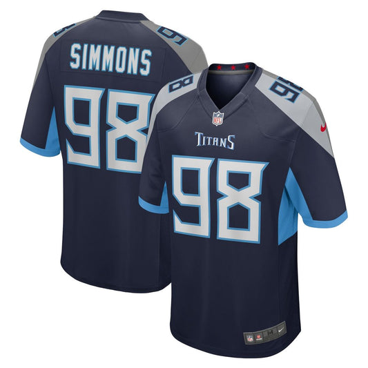 Jeffery Simmons Tennessee Titans Nike Youth Game Jersey - Navy