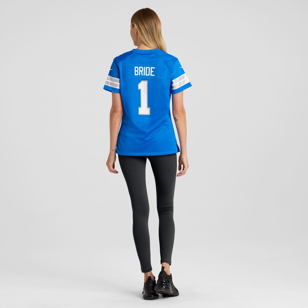 Number 1 Bride Detroit Lions Nike Women's Game Jersey - Blue