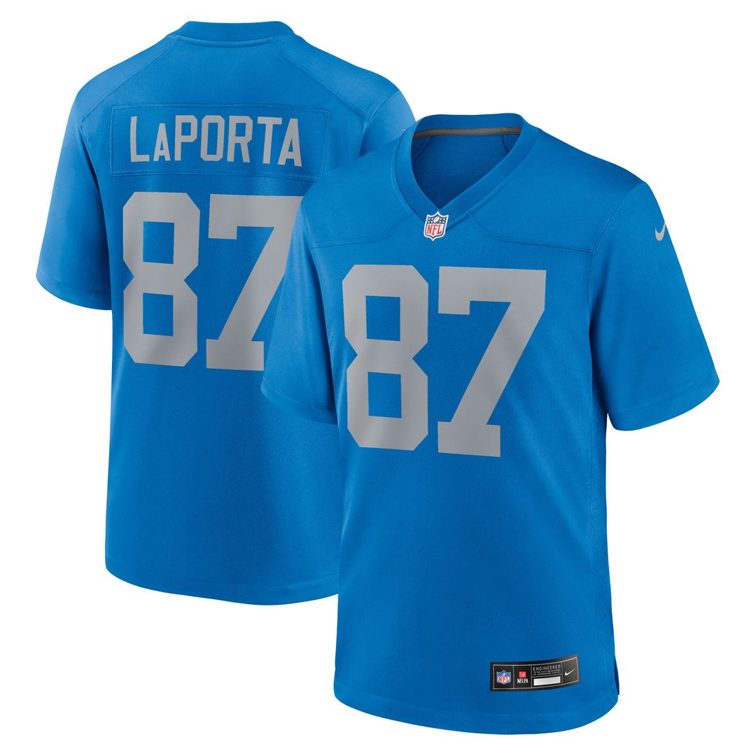 Sam LaPorta Detroit Lions Nike Alternate Game Jersey -  Blue