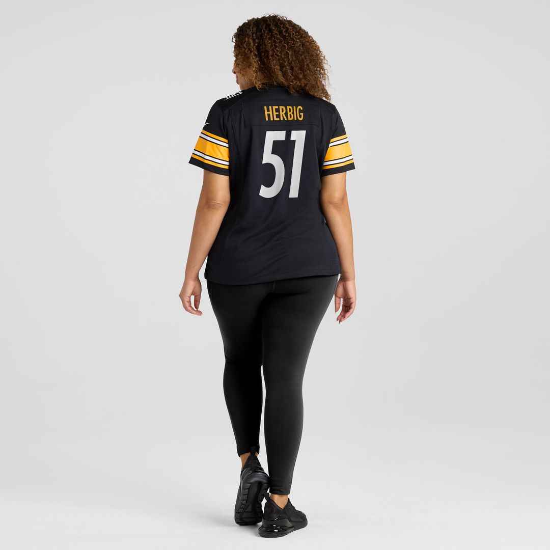 Nick Herbig Pittsburgh Steelers Nike Women's  Game Jersey -  Black