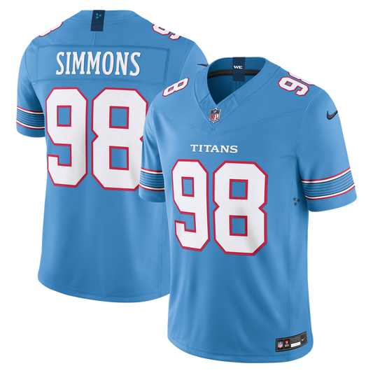 Jeffery Simmons Tennessee Titans Nike Vapor F.U.S.E. Sewn Down Limited Jersey - Light Blue