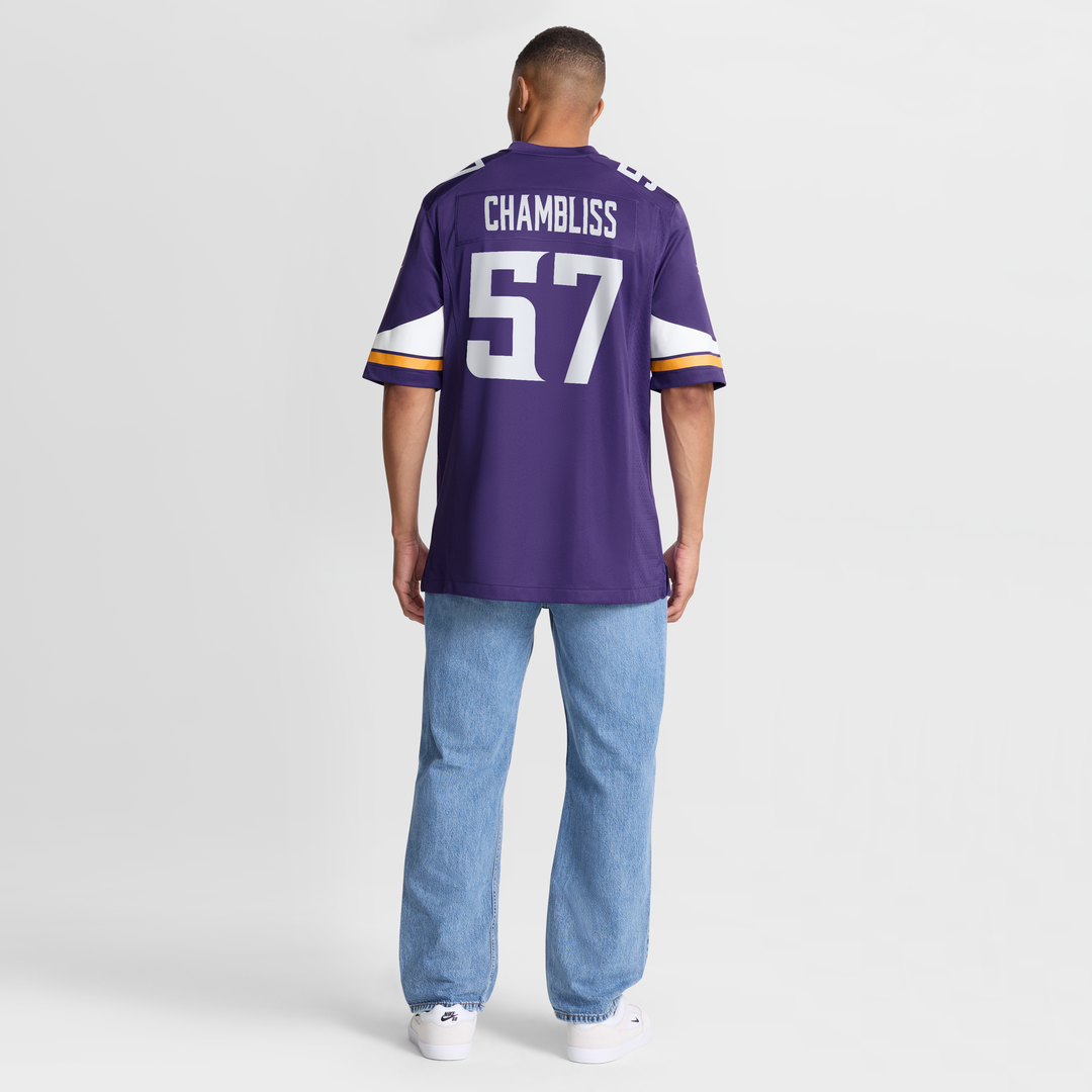 Chaz Chambliss Minnesota Vikings Nike Team Game Jersey -  Purple