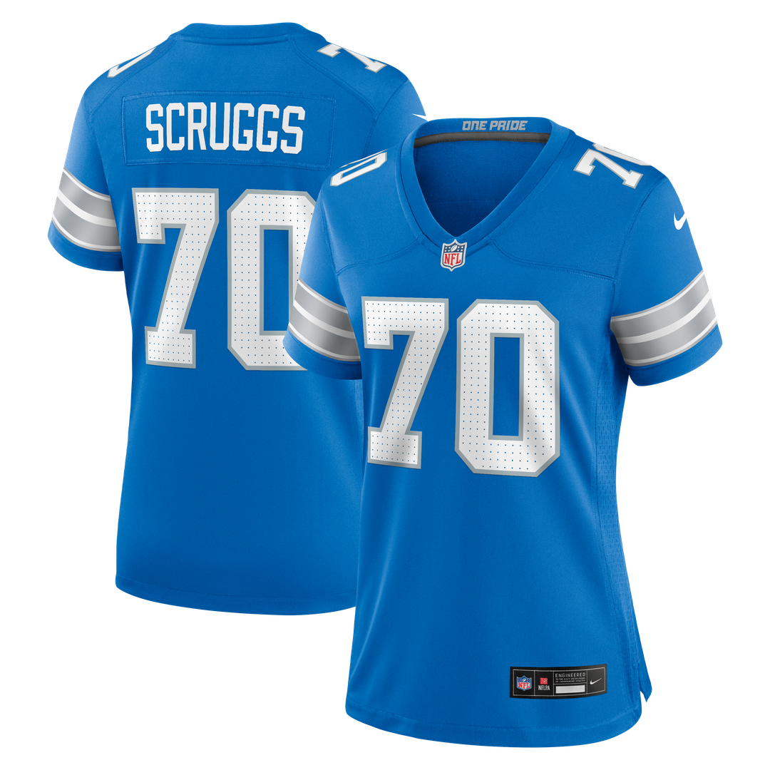 Juice Scruggs Detroit Lions Nike Women's Team Game Jersey -  Blue