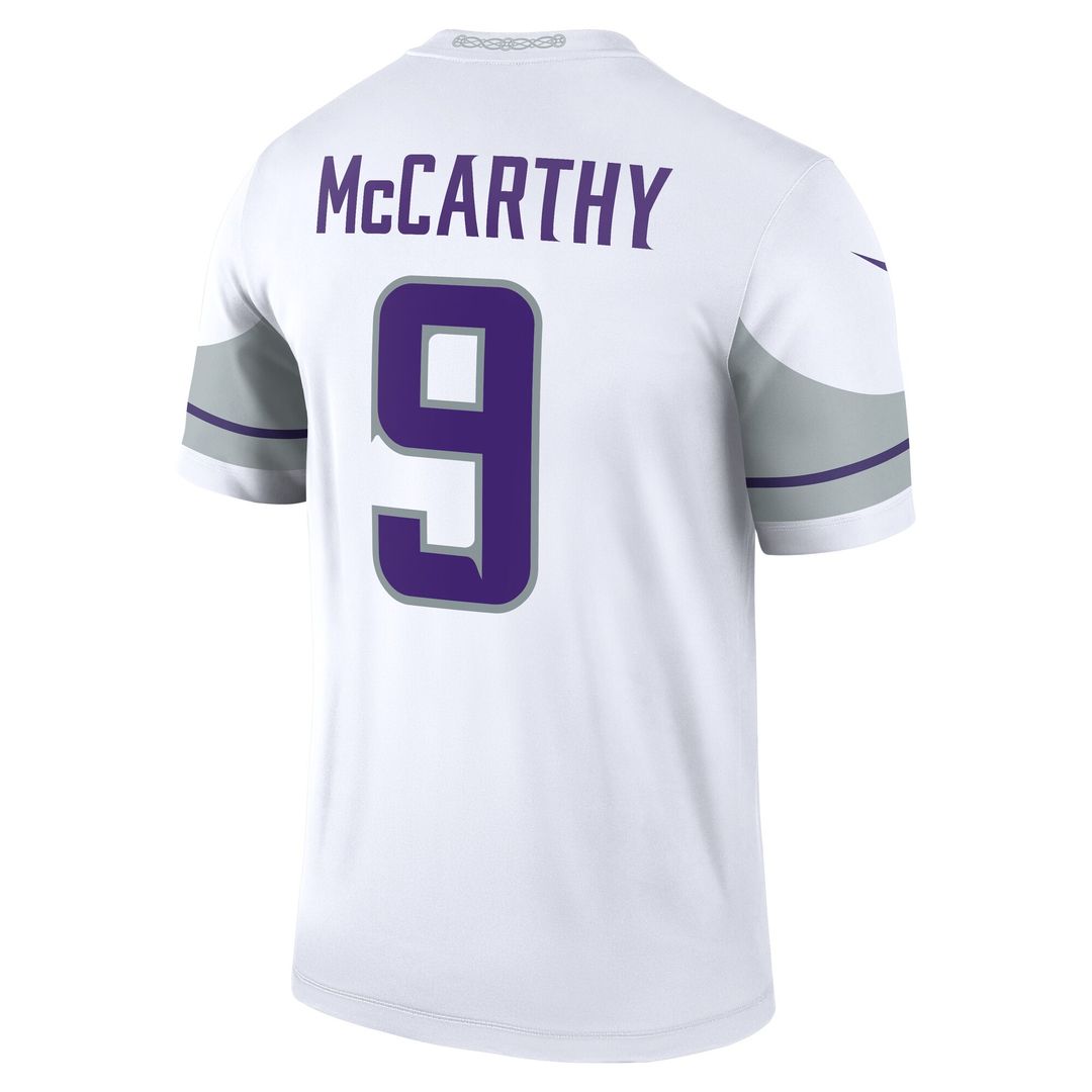 J.J. McCarthy Minnesota Vikings Nike Legend Player Performance Top - Purple