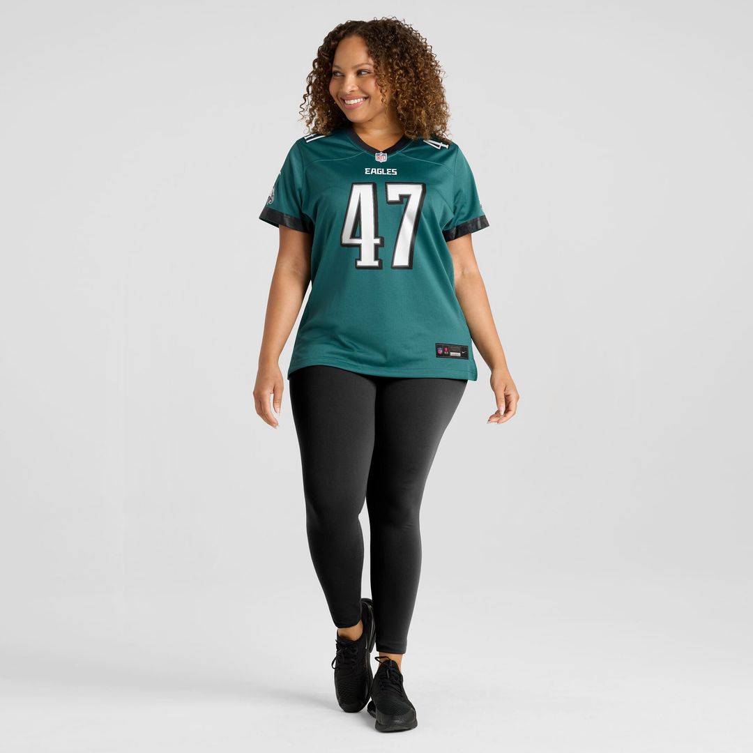 Charley Hughlett Philadelphia Eagles Nike Women's Team Game Jersey - Midnight Green