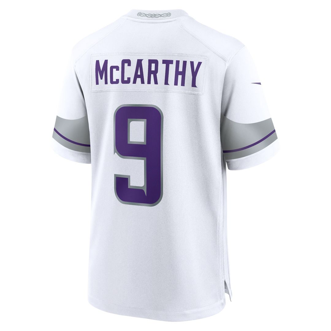 J.J. McCarthy Minnesota Vikings Nike Youth Game Jersey - Purple