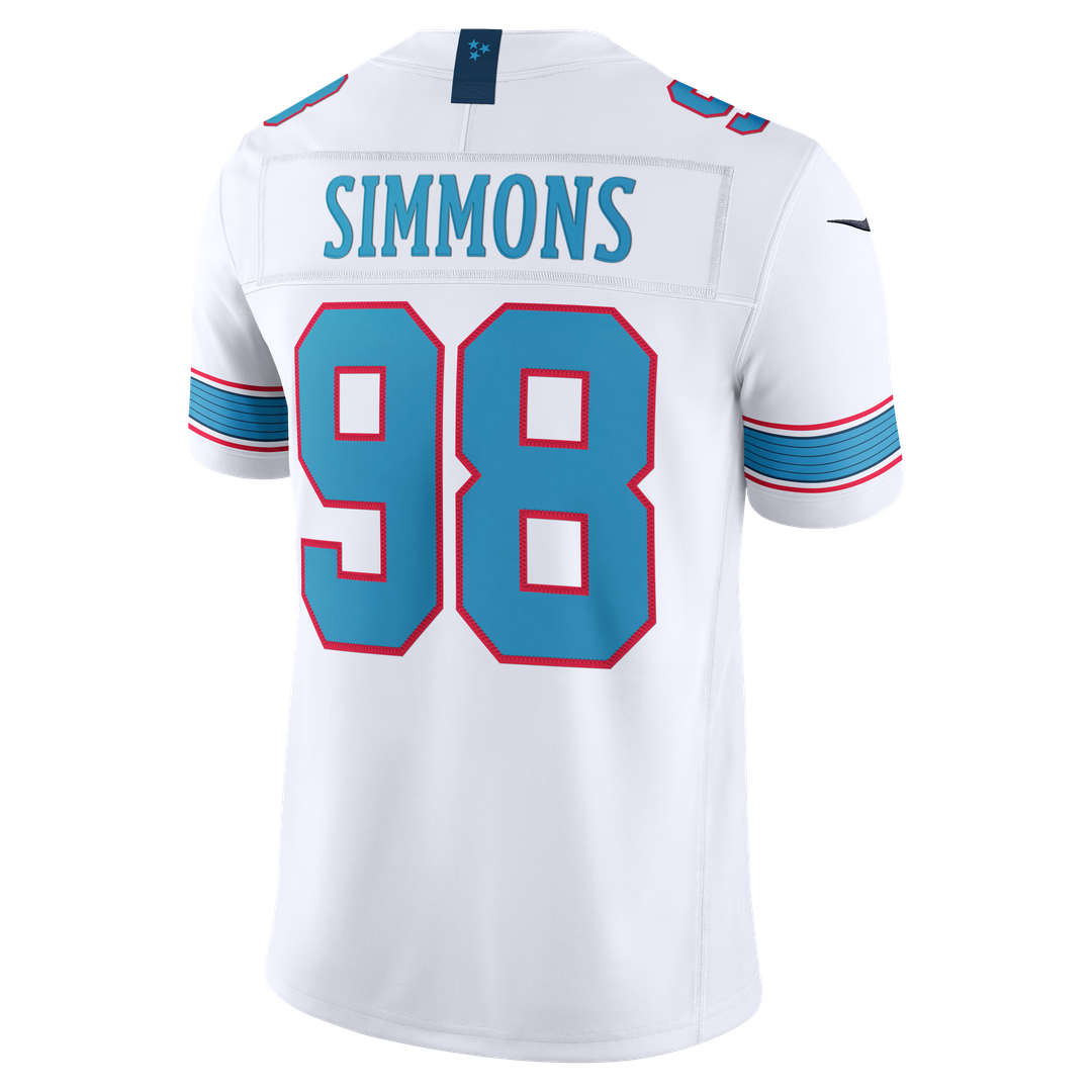 Jeffery Simmons Tennessee Titans Nike Vapor F.U.S.E. Sewn Down Limited Jersey - Light Blue